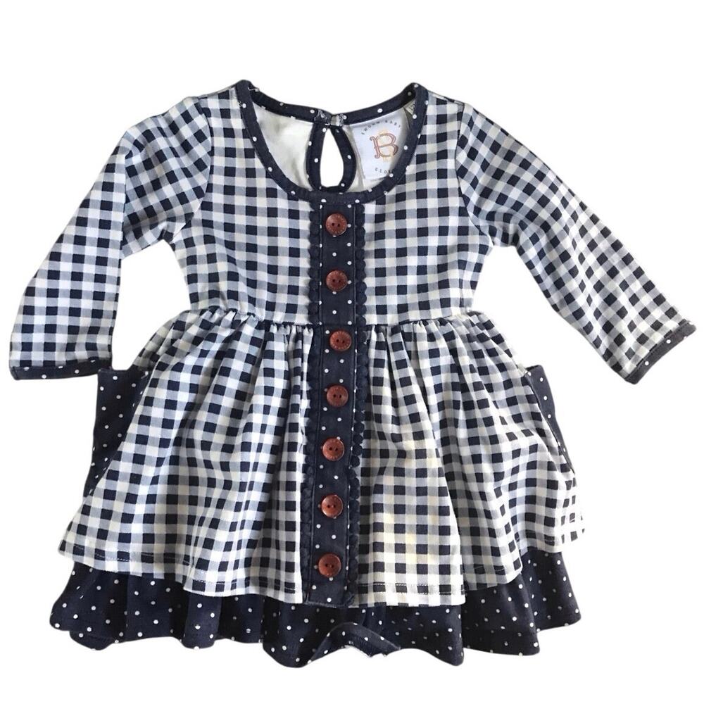 Swoon Baby Clothing Layered Gingham Pocket Dress Size 12mo
